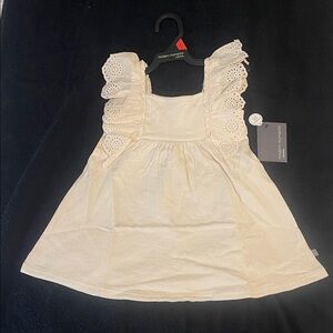 Gerber Cream Casual Kids Dress ruffles eyelet nwt